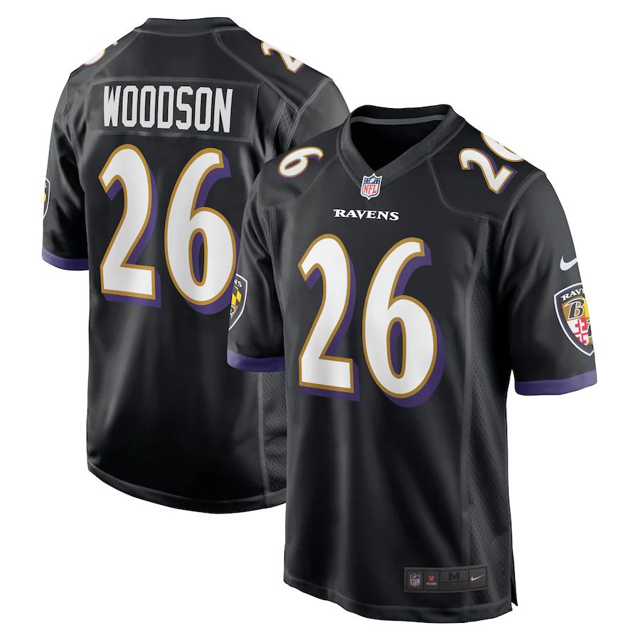 Men Baltimore Ravens #26 Rod Woodson Nike Black Retired Player NFL Jersey->baltimore ravens->NFL Jersey
